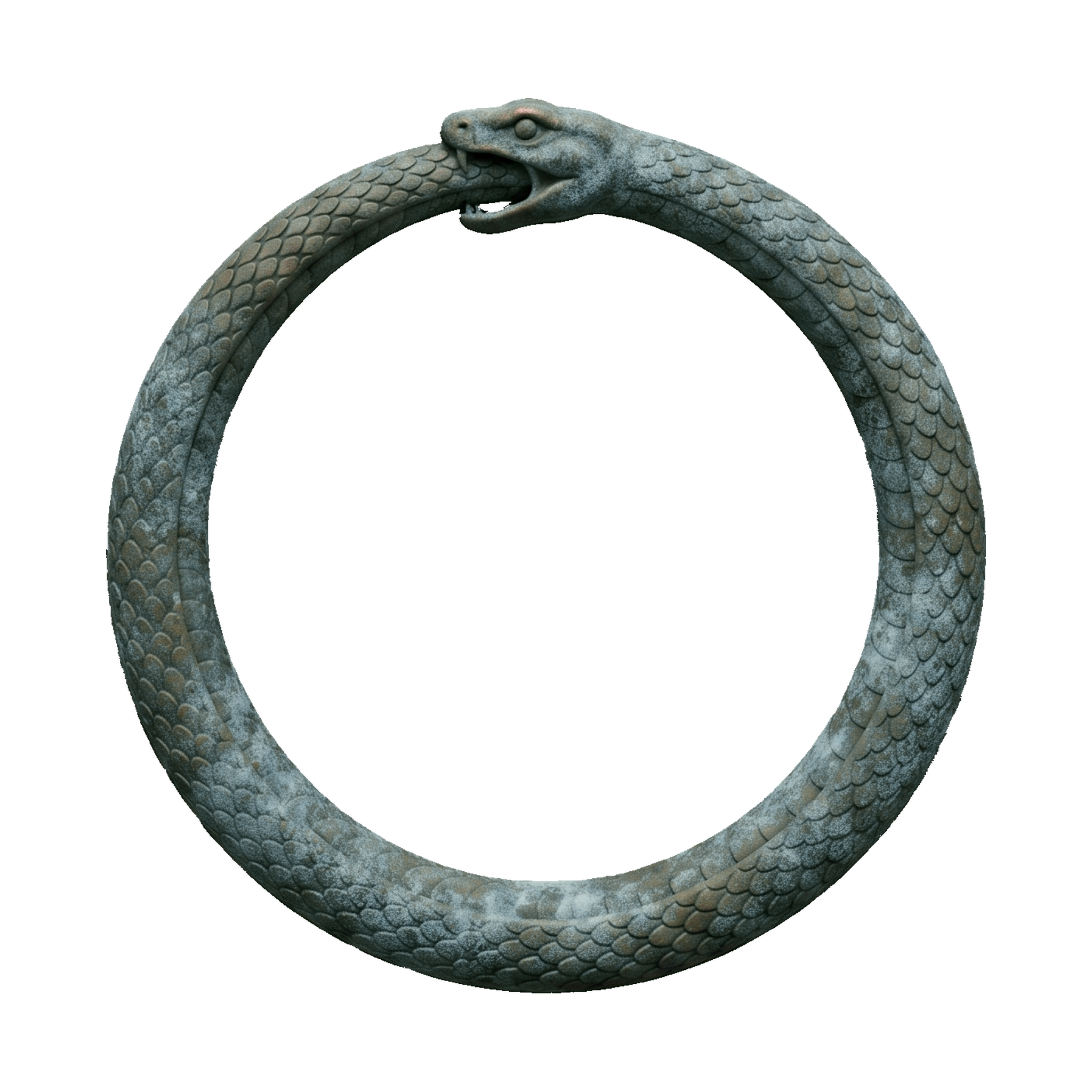 An ouroboros — a serpent devouring its own tail